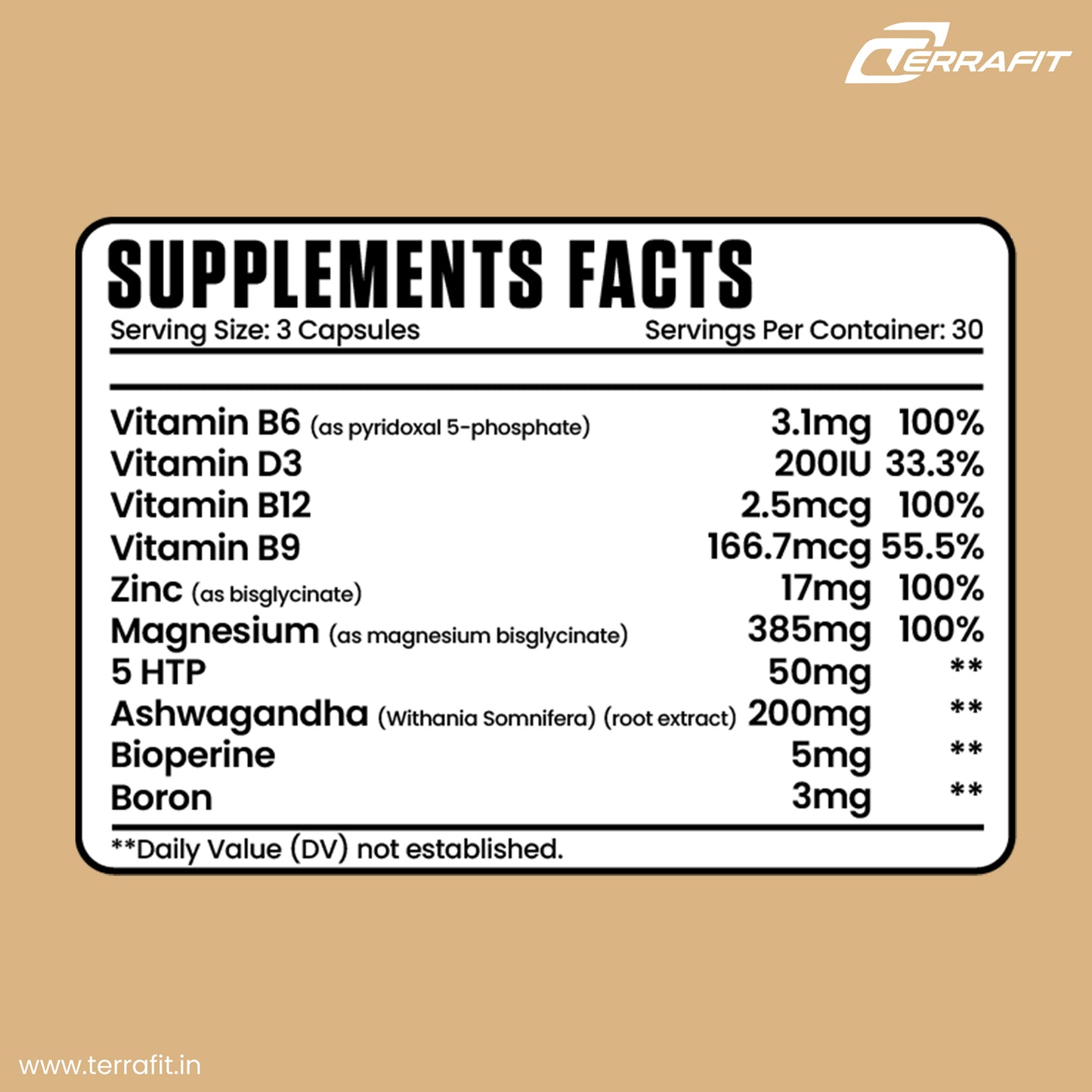 Terrafit ZMA Supplement