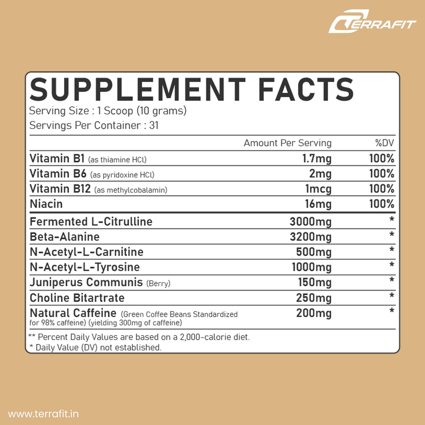 Terrafit Pre-Workout Supplement