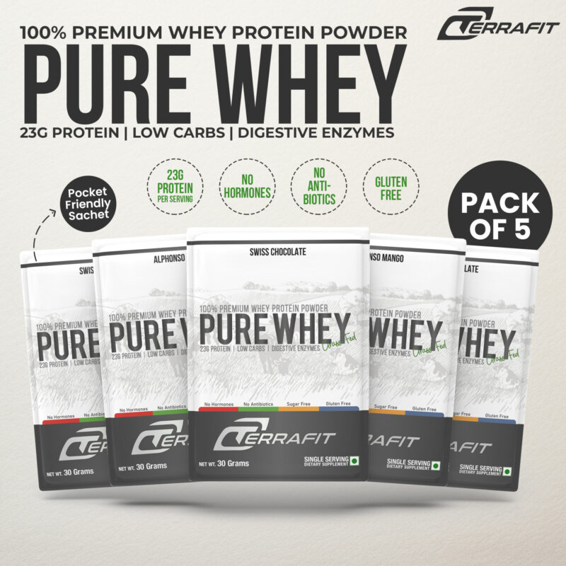 PURE WHEY – ASSORTED FLAVORS (SACHETS - PACK OF 5)